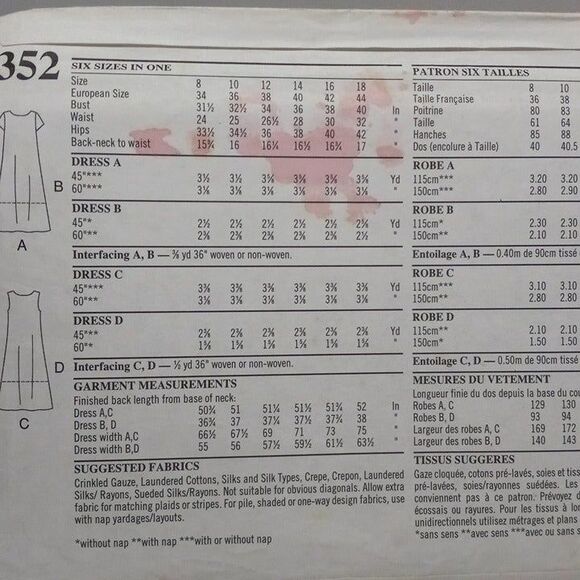 New Look Sewing Pattern #6352-Size 8-18-Dress-Uncut-F/F-1995-Vintage-1 Hr Easy - Picture 5 of 6